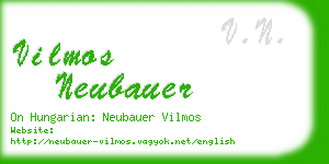 vilmos neubauer business card